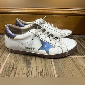 Golden Goose Superstar iridescent purple and white. Sz 39.